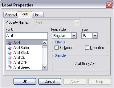 To show a label in both maps 1. Click on the label. 2. On the menu bar, choose Edit > Properties > Map Element. The Label Properties window appears, showing the General tab. 3.