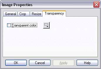 To make parts of a map picture transparent 1. Click on the picture. 2. On the menu bar, choose Edit > Properties > Map Element. An Image Properties window appears showing the General tab. 3.