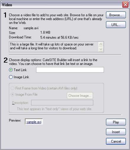 To add video to a page You can add your own video files, or video files from the Web to your pages. 1. In the map, click the page where you want video. 2.