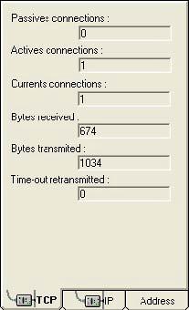 4. Troubleshooting (EtherNet/IP) TCP tab Passive connections Active connections Current connections Bytes received Bytes
