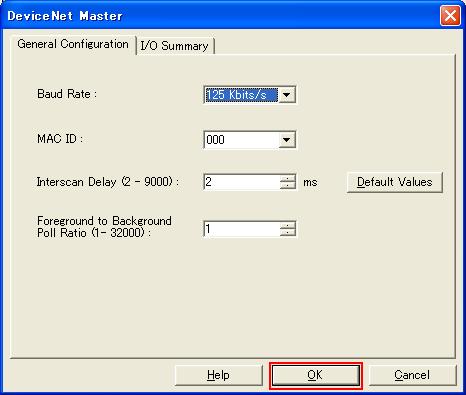 NOTE Load on a bus can be controlled by the Baud Rate and Interscan Delay settings.