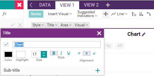 Other visual configurations such as date range, attributes, values, legend, and data labels are