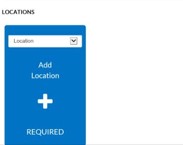 5. Click on the Add Location card. 6. Search for an address by entering the address into the Address Information box.