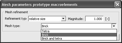 The table in this window shows three items, one for each macro-element (Figure 46).