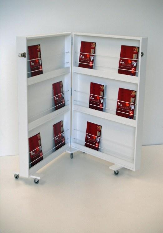 Kindy Two-shelf bookcase Mobile bookcase with Grey material