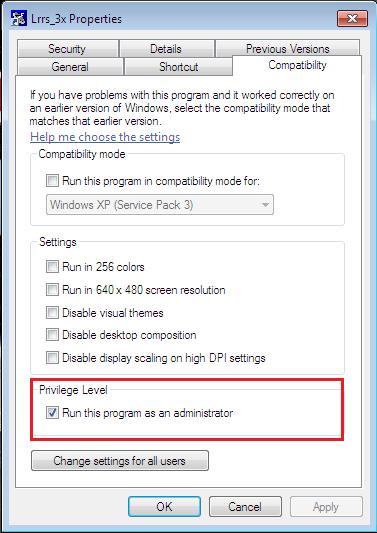 15) Close the window and start the LRRS_3x application from the LRRS_3x icon on the desktop. a. IMPORTANT: IF running on a Windows7 machine, the application must be run AS ADMINISTRATOR.