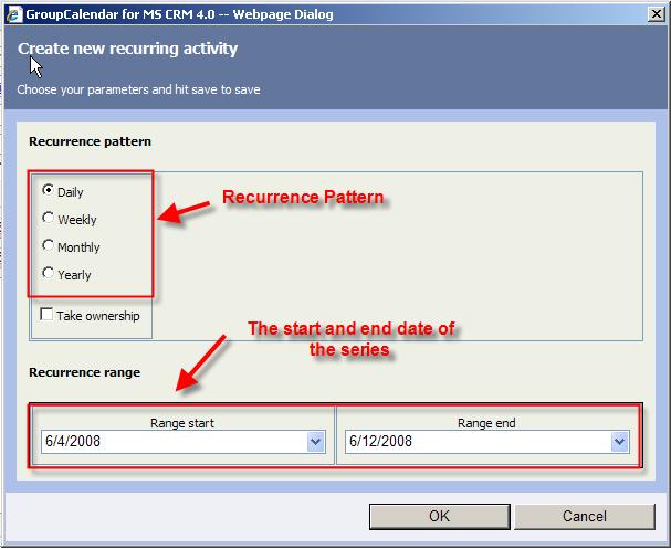 the activity and select Recurring Activity in the toolbar.