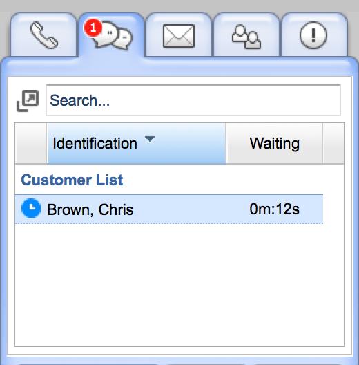 6. Status icons indicate if a customer has sent you a message