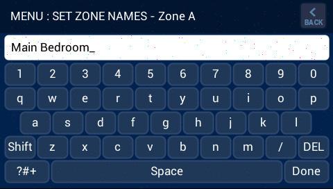9.4 Set Zone Names All installed zones can be given a descriptive name up to sixteen characters long.