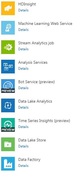 6 Azure Data + Analytics Generally Available Services HDInsight Fully-managed cloud Apache Hadoop and more Machine Learning Web Service Deployed AzureML predictive models Stream Analytics Job