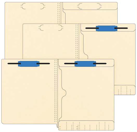 Full Cut-Corner Pocket Folder ; pocket 9 /8" H x 5 /8" W manila stock, double ply tab with printed label placement marks.