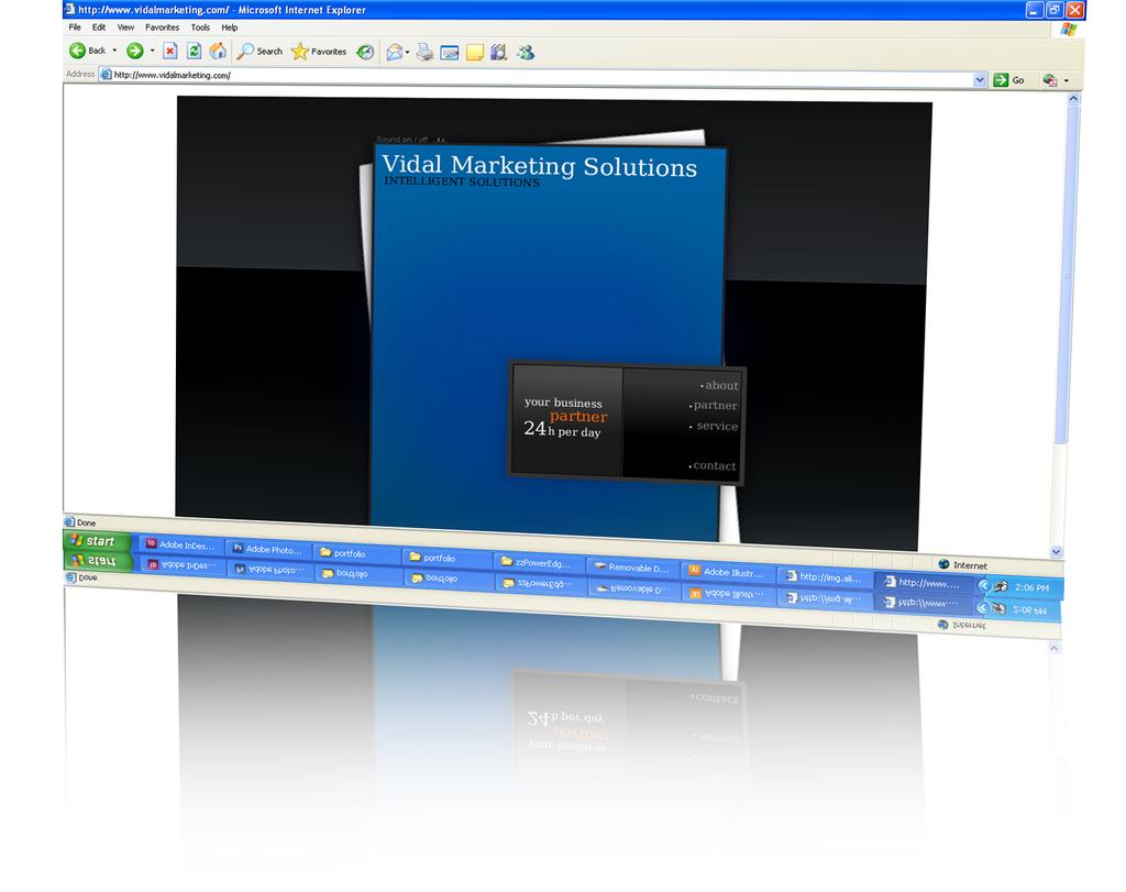 This site can be viewed at www.vidalmarketing.com This site is completely created by myself.