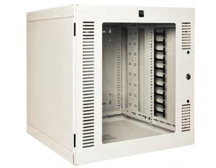 CUBE-iT PLUS Wall-Mounted Cabinet with Solid Door Feature-rich, hinged cabinet used to secure network connections for a medium size network.