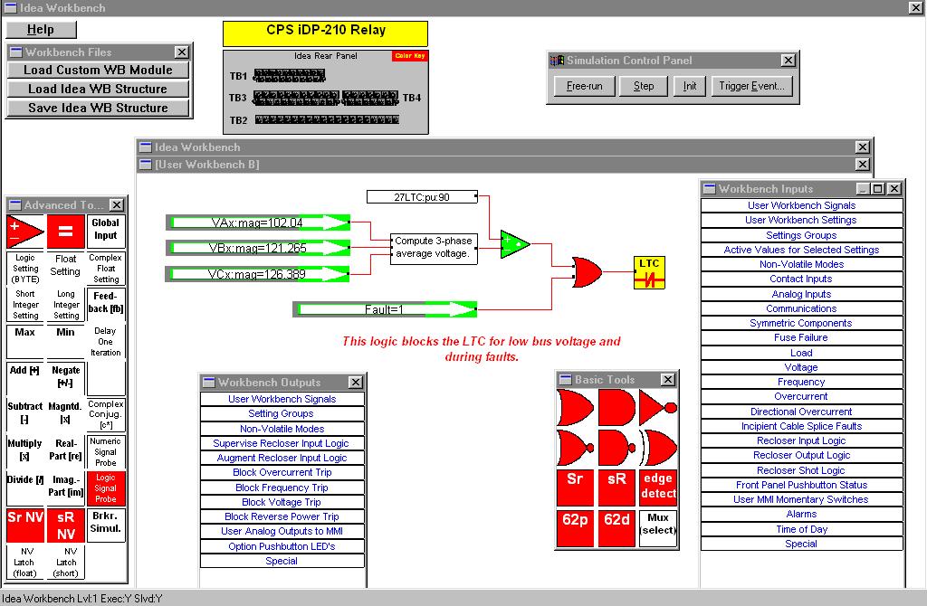 Figure 3: The IDEA Workbench Graphical Customization Environment 165-420 The IDEA Workbench also addresses some of the more difficult questions associated with custom relay programming, namely: