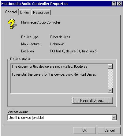 Installation of the Drivers Using MS Windows 2000 10/01 Install the drivers: 1. Click on the relevant device with the right mouse button. 2. Select the menu item Properties.