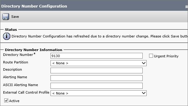 5. When the data is entered, click Save, and then click OK to apply the configuration. 6. In the appearing Association Information, click Add a new DN. 7.