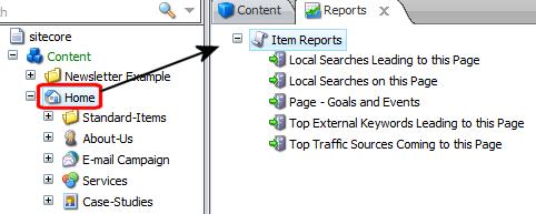 reports are also available when you select a content item in the Content Editor. For more information, see section 7.1.4 Item Reports. To open an Engagement Analytics report: 1.