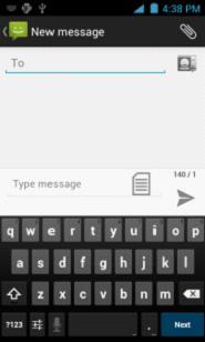 When entering text, you can choose to use the Android keyboard. To select the Android keyboard: (1) Press Home > Menu and touch System settings > Language & input.