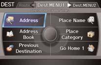 Entering a Destination Using Voice Commands Set a destination using a