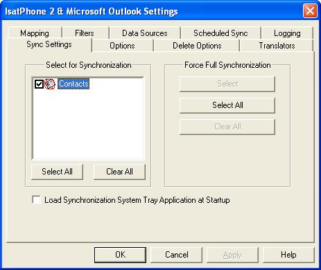 APPENDIX Synchronisation settings Select Tools > Settings or click the settings icon on your computer application to change the profile settings.