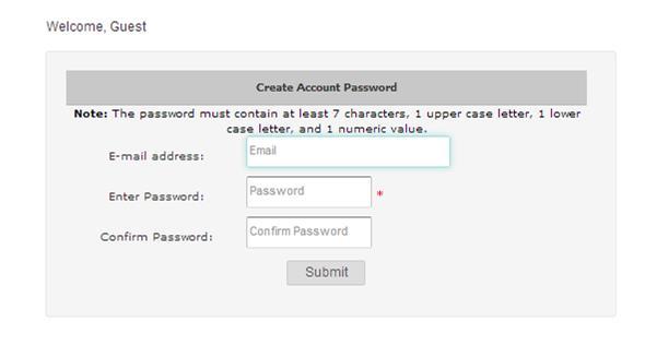 7. You will be prompted to enter an email and select a password on the next screen to complete creation of your YMCA online account. You can now begin to search and register for programs. 8.