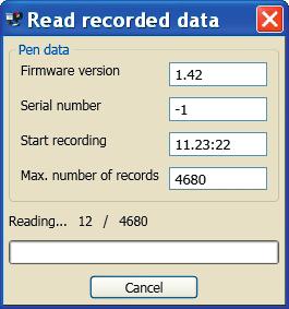 Menu bar 2.5.6 Reading recorded data Data logged on the memory pen by the action 'Record data, time-controlled' or 'Record data, event-triggered' can be saved in a LOG file in TRO- VIS-VIEW.