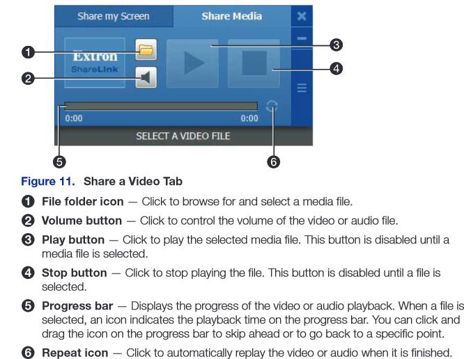 tab to stream a media file from