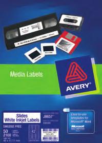 with your media. These matt white media labels make finding everything seriously convenient.