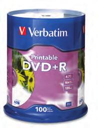 Perfect for low volume DVD duplication. V95136 95136 DVD+R White Inkjet 16x 4.