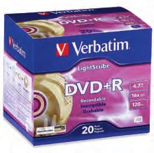 Discs provide a massive 8.5GB (2. Verbatim media is also available with a printable surface.