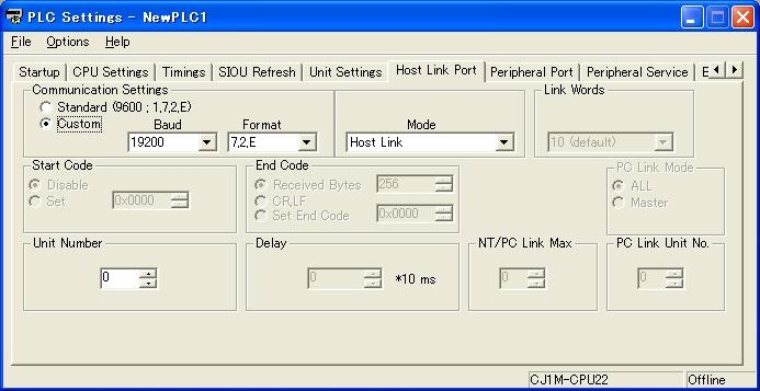 2-2 Settings of RS-232C Port on CPU Unit To set the transmission settings of the RS-232C port on the CPU unit, follow the procedures below.