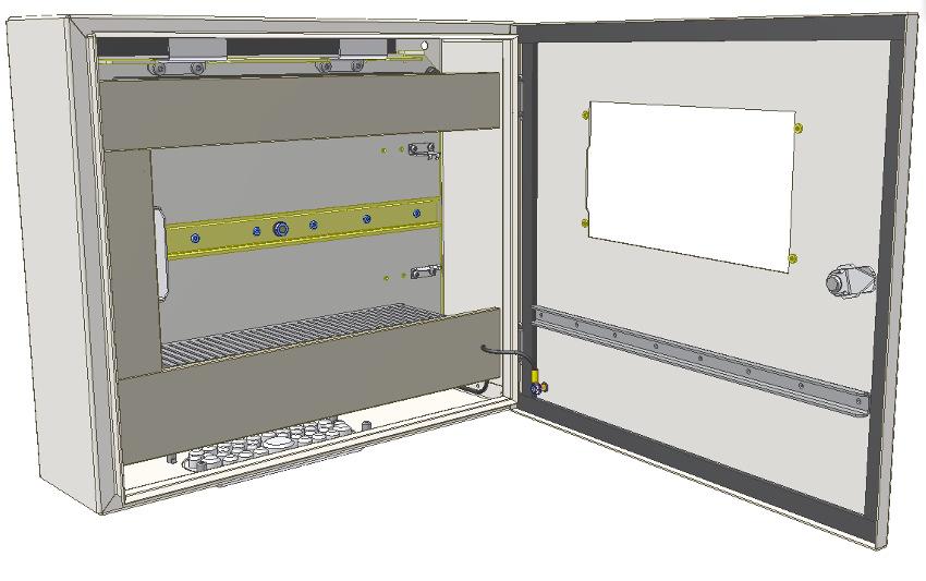 Cabinet Cargo H430 W500 With Panel 5101014-00A (Not ) Large cabinet with a Control M 4,3 panel, with one row of modules.