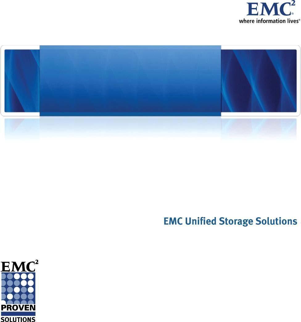 EMC Infrastructure for Virtual Desktops Enabled by EMC Unified Storage (FC),