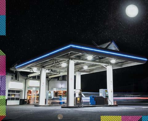 Dedicated to petrol stations and building illuminations.