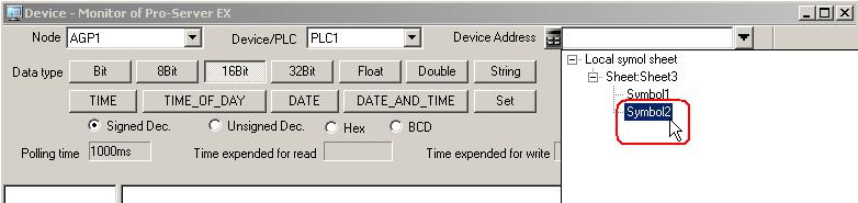 Monitoring Device Values 5 Input directly the address of the monitoring device in [Device Address], or click the list button to
