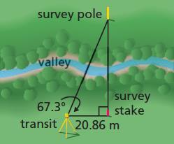4. A surveyor made the measurements shown in the diagram.