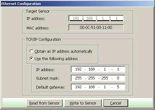 Changing Ethernet Configuration of 1. From the Utilities menu, select Ethernet Configuration. 2.