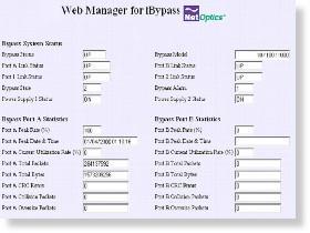 Remote Control The ibypass switch Web Manager and System Manager allow you to remotely set parameters, view status information, and monitor traffic statistical data.