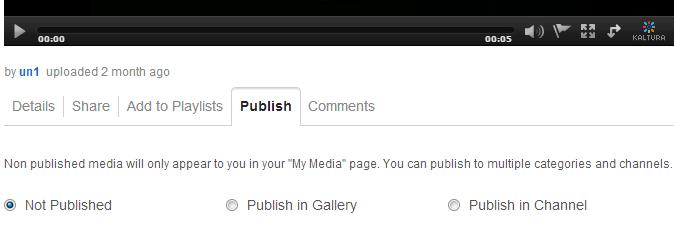 Managing Yur Media By default, upladed media is nt published. D ne f the fllwing: Select Publish in Gallery t display the list f galleries.