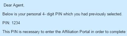 One of the emails has the link to the portal, the other contains your personal pin; 2.