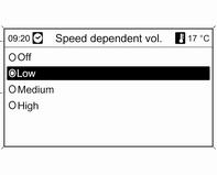 Introduction 25 Speed dependent volume Volume of the traffic announcements (TA) The volume of the traffic announcements can be increased or reduced proportionately to the normal audio volume.