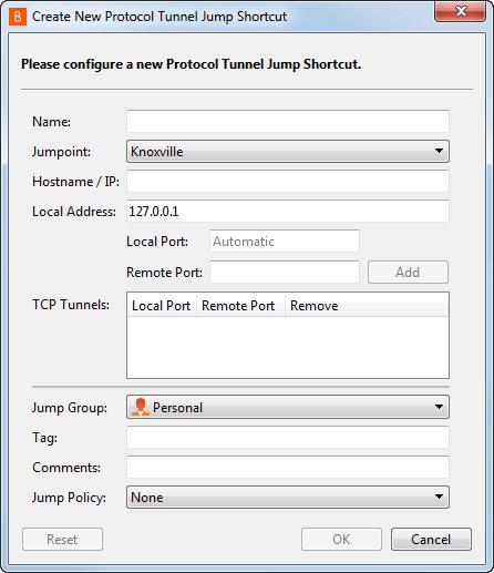 Use a Protocol Tunnel Jump to Make a TCP Connection to a Remote System Using a Protocol Tunnel Jump, make a TCP connection from your system to an endpoint on a remote network.