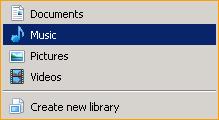 Click the library you would like to include the folder in (example: Music) 1. In the Taskbar, click the Windows Explorer button 2.