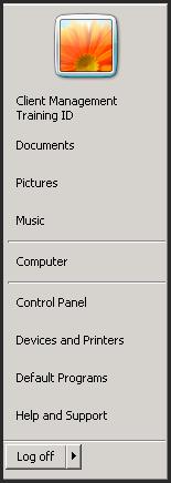 Start Menu - Right Pane The Right Pane of the Start Menu contains links to parts of Windows that you may use frequently.