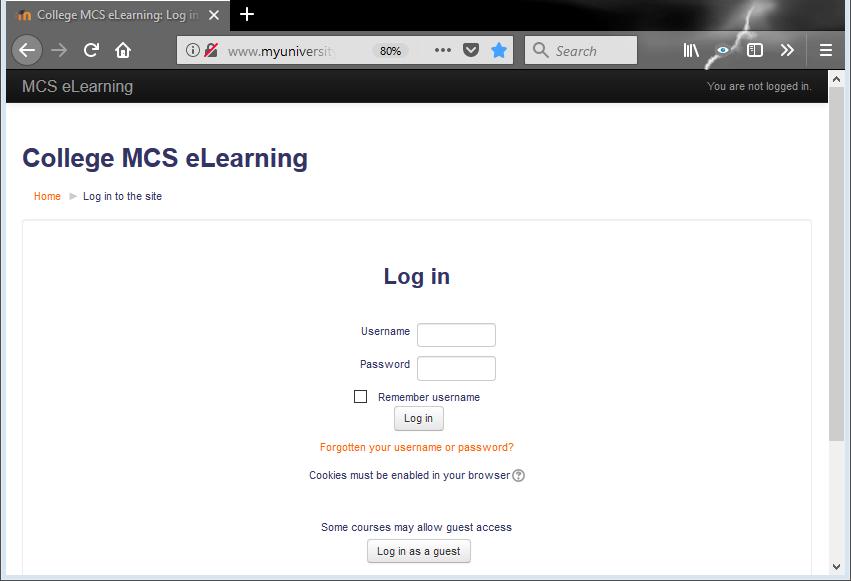 3 TOPIC 1.0 SYSTEM LOG IN STEP 1: Logon to http://www.myuniversity.edu.my/lms/login/index.php webpage. STEP 2: Click on Log in link at the top right corner of the page.