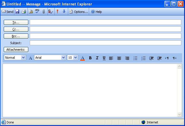 The Mailbox Viewer Menu Bar Internet Explorer Tool Bar Internet Explorer Address Bar Click here to select the Folders view.