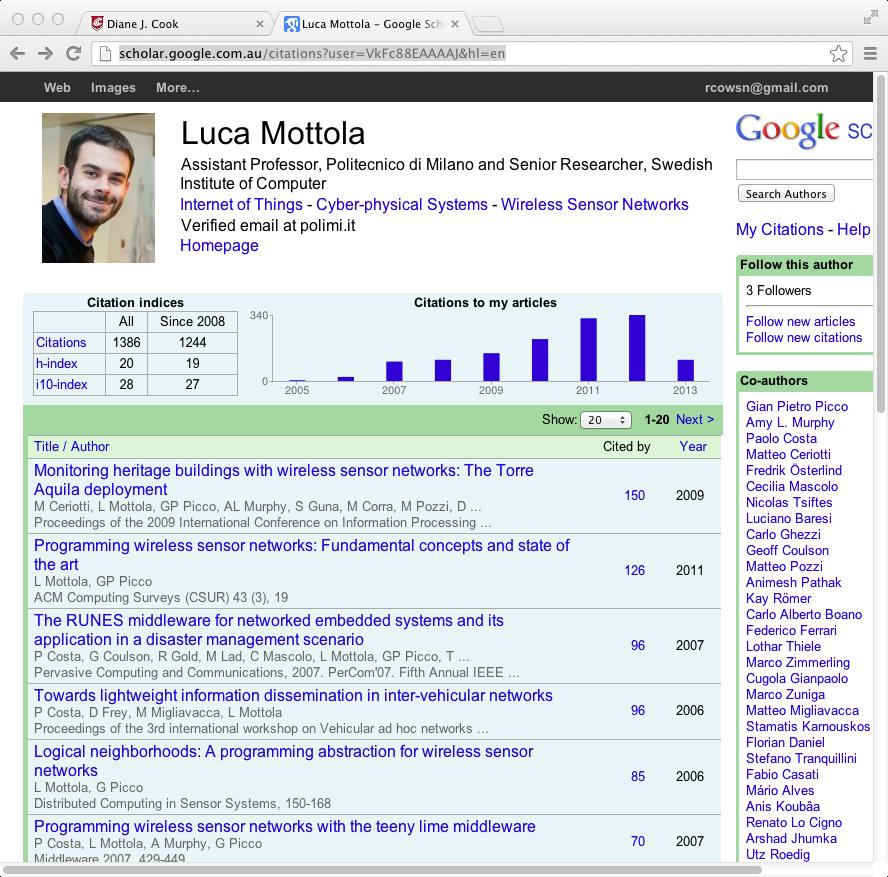 Google Scholar Automatically Generated Pages