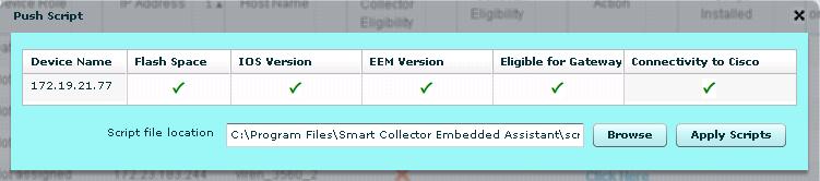 Smart Cllectr Embedded Assistant User Guide A 1 Click the assciated Click Here fr the device yu want t assign as a gateway; a cntext sensitive menu appears.