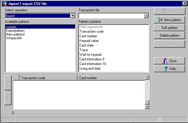 Importing Cards 1 From the Users menu, select the Import/Export CSV File icon.