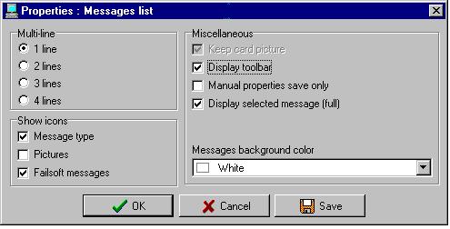 To modify the message desktop properties: 1 From the displayed shortcut menu (Message desktop > Right-click a message), select Properties.